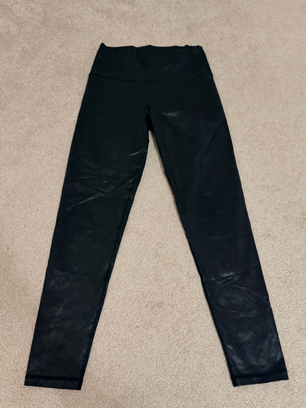 Aerie Black Faux Leather High-Waist Leggings